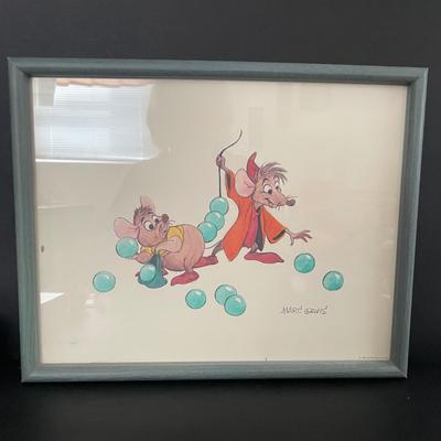 LOT 25: Vintage Cinderella and Cinderella II VHS Tapes with a Collector’s Edition Reproduction of an Animation Sketch from Cinderella...