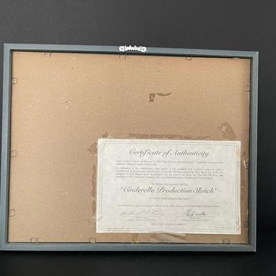 LOT 25: Vintage Cinderella and Cinderella II VHS Tapes with a Collector’s Edition Reproduction of an Animation Sketch from Cinderella...
