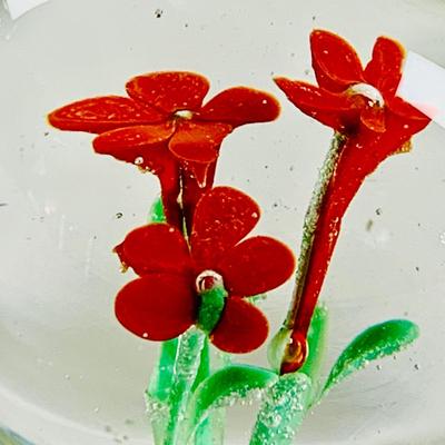 LOT 29: Art Glass Animal Paperweights, Dog, Rabbit and Bird