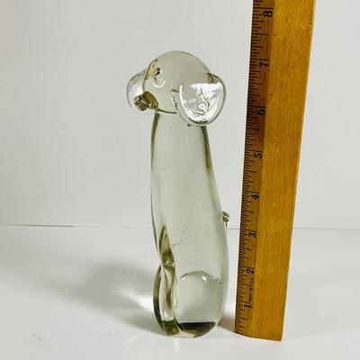 LOT 29: Art Glass Animal Paperweights, Dog, Rabbit and Bird