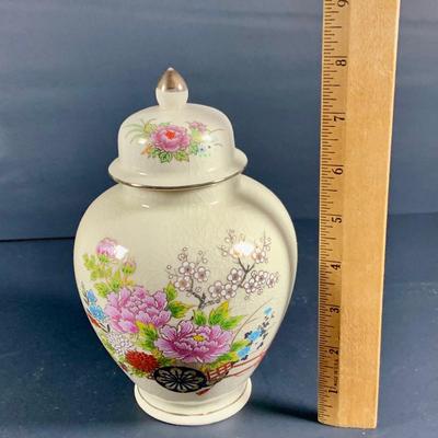 LOT 33: Japanese Porcelain Ware Hand Decorated Bowl, Dish and Soup Spoon