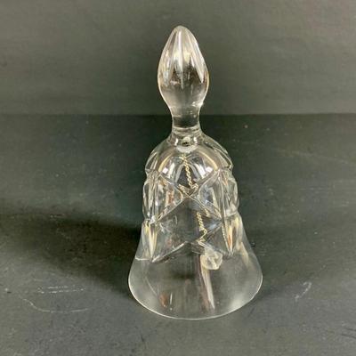 LOT 34: Glass Mirror Tray with Beautiful Stering Silver on Glass Vase, Pewter Vase, Staffordshire Porcelain Bell, Porcelain Egg Shaped...