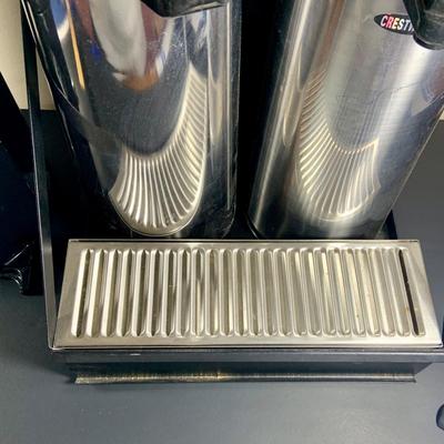 LOT38: Bunn PN: 42700 Thermofresh Commericial Coffee Server and Set of 2 Commerical Stainless Steel Thermal Hot Beverage Despensers with...