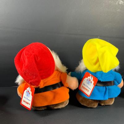 LOT 37: Vintage Set of Disney Seven Dwarts Plushes Sold at DisneyWorld/Land