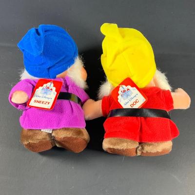 LOT 37: Vintage Set of Disney Seven Dwarts Plushes Sold at DisneyWorld/Land
