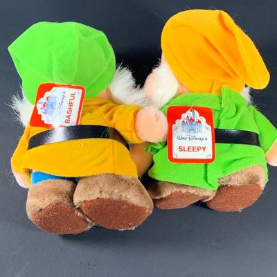 LOT 37: Vintage Set of Disney Seven Dwarts Plushes Sold at DisneyWorld/Land