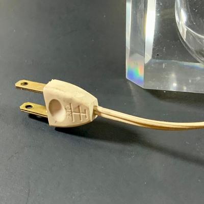 LOT 39: Vintage Pair of Crystal/Cut Glass Hurricane Table/Mantle Lamps