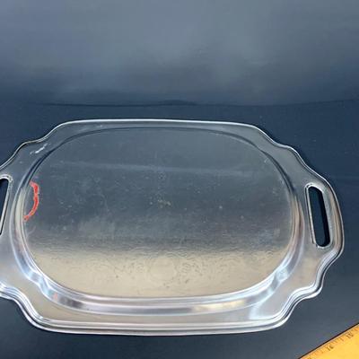 LOT40: Vintage Metal Electric Coffe Perulator Serving Set with Sugar Bowl and Creamer and Tray