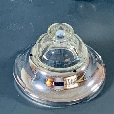 LOT40: Vintage Metal Electric Coffe Perulator Serving Set with Sugar Bowl and Creamer and Tray