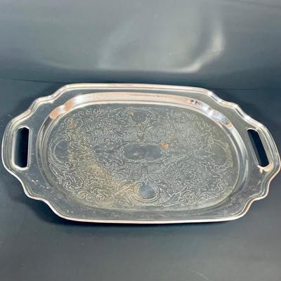 LOT40: Vintage Metal Electric Coffe Perulator Serving Set with Sugar Bowl and Creamer and Tray