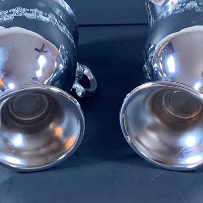 LOT40: Vintage Metal Electric Coffe Perulator Serving Set with Sugar Bowl and Creamer and Tray