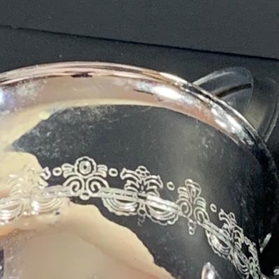 LOT40: Vintage Metal Electric Coffe Perulator Serving Set with Sugar Bowl and Creamer and Tray