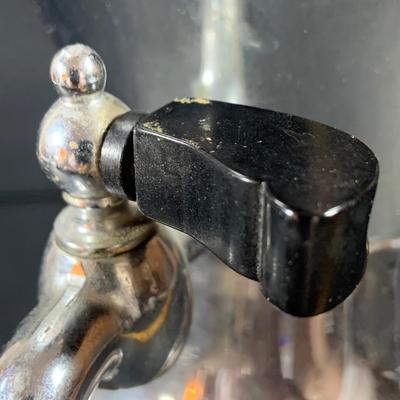 LOT40: Vintage Metal Electric Coffe Perulator Serving Set with Sugar Bowl and Creamer and Tray