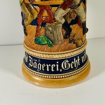 LOT 44: Vintage German Beer Stein and Hand Carved Mechanical Corks