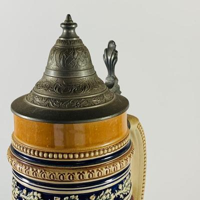 LOT 44: Vintage German Beer Stein and Hand Carved Mechanical Corks