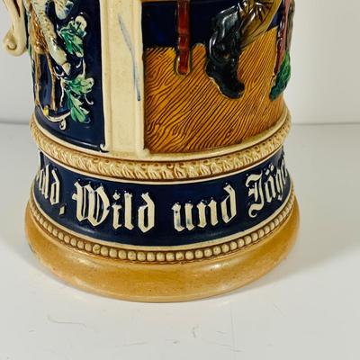 LOT 44: Vintage German Beer Stein and Hand Carved Mechanical Corks