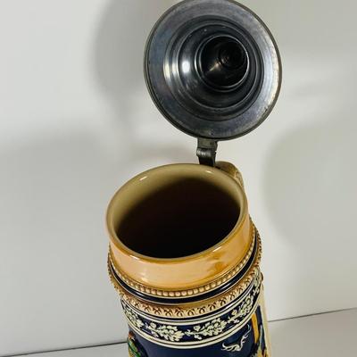 LOT 44: Vintage German Beer Stein and Hand Carved Mechanical Corks