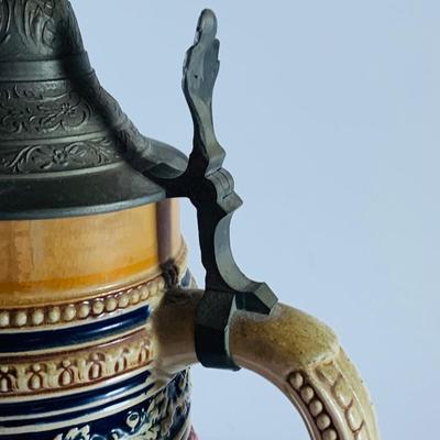 LOT 44: Vintage German Beer Stein and Hand Carved Mechanical Corks