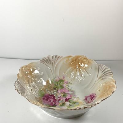 LOT 46: Garden Party Collections of Tea Pots and Cups, Floral Bowls, Platters and More Featuring Johann Haviland Gravey Bowl, Hall Green...