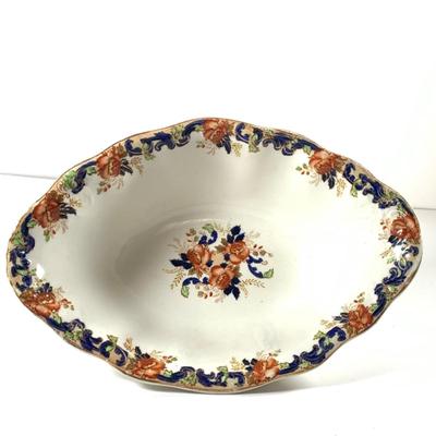 LOT 46: Garden Party Collections of Tea Pots and Cups, Floral Bowls, Platters and More Featuring Johann Haviland Gravey Bowl, Hall Green...