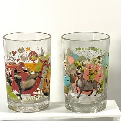 LOT 47: Set of 5 McDonalds 2007 Dreamworks Shrek the Third Collectors Glasses