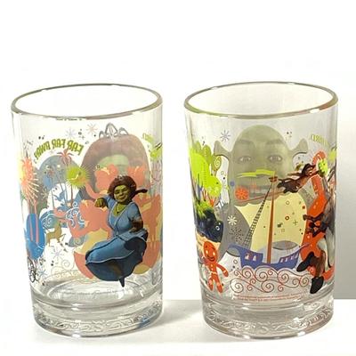 LOT 47: Set of 5 McDonalds 2007 Dreamworks Shrek the Third Collectors Glasses