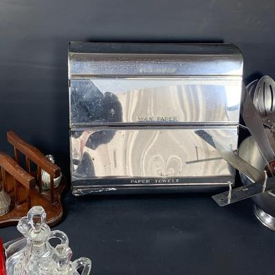 LOT 52 Vintage/ Mid-Century Kitchen Gadgets & Acessories: Stainless Steel Foil/Wax Paper Dispenser, GEMCO Sugar Bowl and Much, Much More