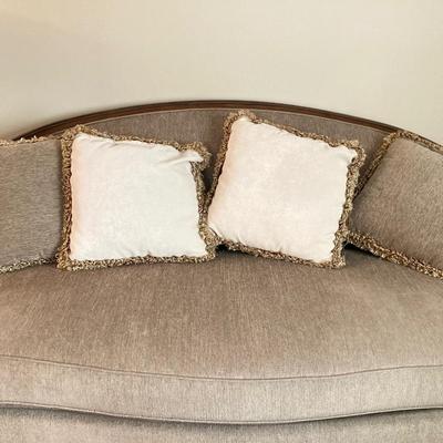 LOT 55: Schnadig International Corporation Upholstered Sofa and Four Accent Pillows
