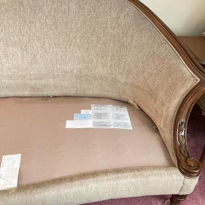 LOT 55: Schnadig International Corporation Upholstered Sofa and Four Accent Pillows