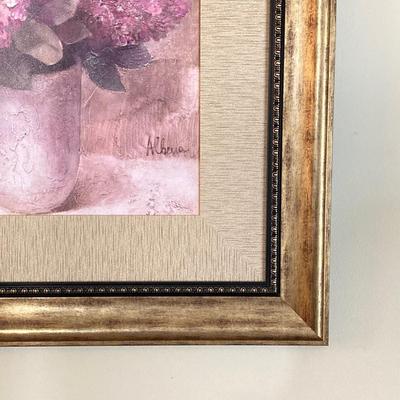 LOT 58: Pair of Signed Floral Wall Hangings