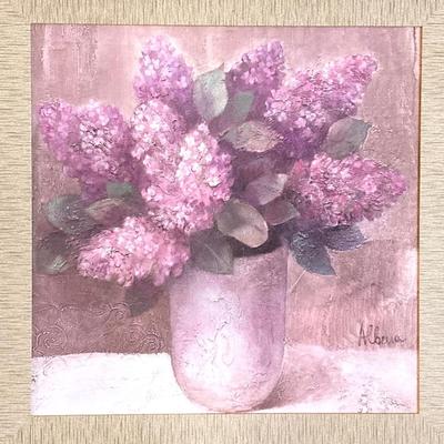 LOT 58: Pair of Signed Floral Wall Hangings