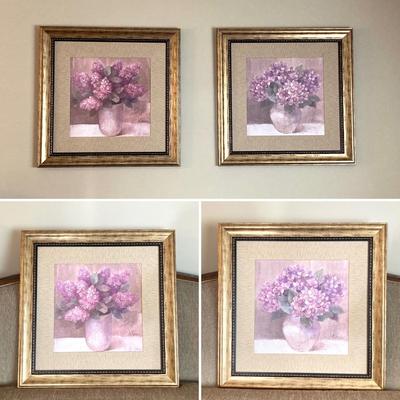 LOT 58: Pair of Signed Floral Wall Hangings