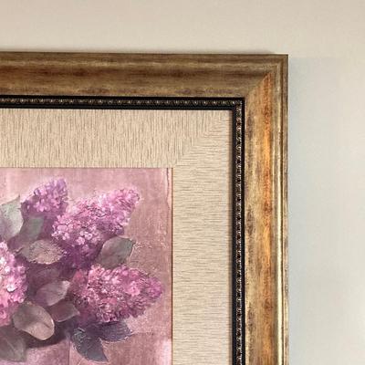 LOT 58: Pair of Signed Floral Wall Hangings