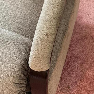 LOT 59: LA-Z-BOY Gray Upholstered Rocker Recliner Chair