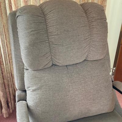 LOT 59: LA-Z-BOY Gray Upholstered Rocker Recliner Chair