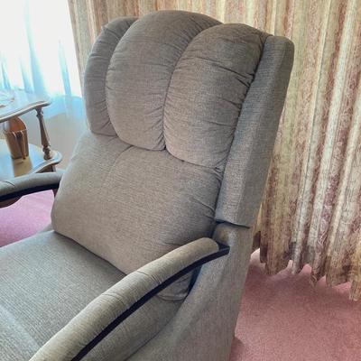 LOT 59: LA-Z-BOY Gray Upholstered Rocker Recliner Chair