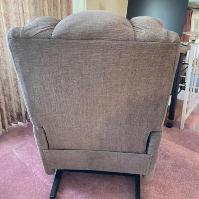 LOT 59: LA-Z-BOY Gray Upholstered Rocker Recliner Chair