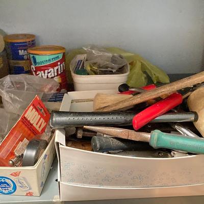 LOT 65: Utility Room Clean Out - Contents of Shelf Unit