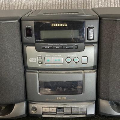 LOT 67: Aiwa Portable Compact Disc Stereo System Model No. LCX-100U with Remote