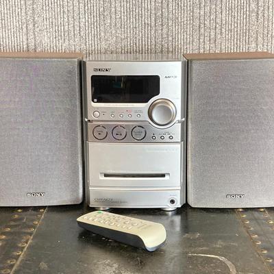 LOT 69: Sony Portable Compact Disc Deck Receiver Model HCD-NEZ3 and Remote