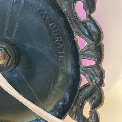 LOT 70: Stunning Vintage Gone with the Wind Hurricane Lamp