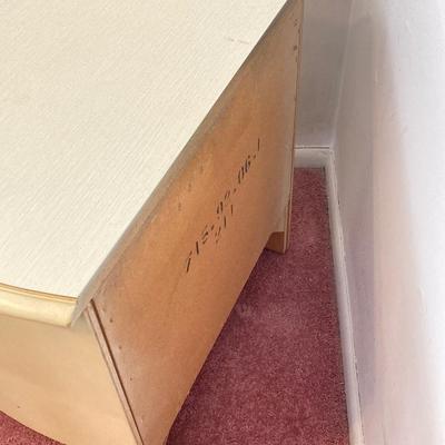 LOT 72: Vintage Bassett Furniture Industries, Inc. Five Piece Deauville White Provincial Bedroom Set