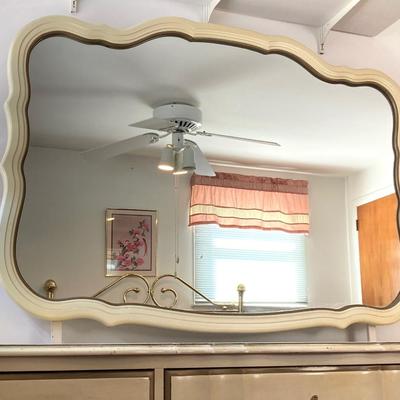 LOT 72: Vintage Bassett Furniture Industries, Inc. Five Piece Deauville White Provincial Bedroom Set