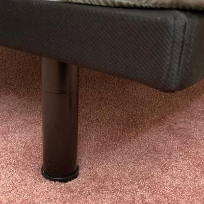 LOT 73: Brass Headboard and Mattress Firm Adjustable Bed Frame with Comforter