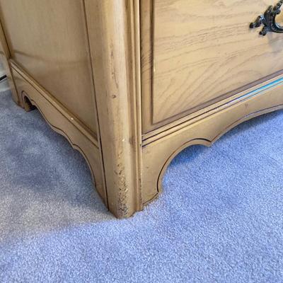 LOT 74: Vintage Five Piece Parchment Bedroom Set