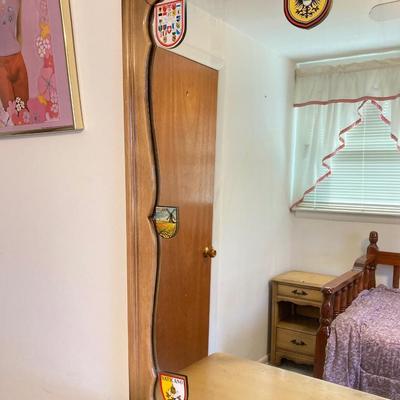 LOT 74: Vintage Five Piece Parchment Bedroom Set