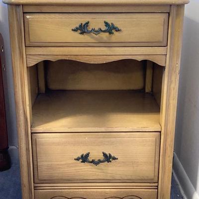 LOT 74: Vintage Five Piece Parchment Bedroom Set