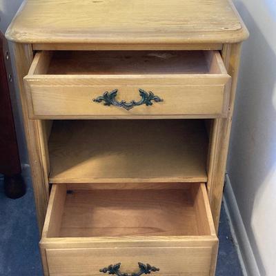 LOT 74: Vintage Five Piece Parchment Bedroom Set