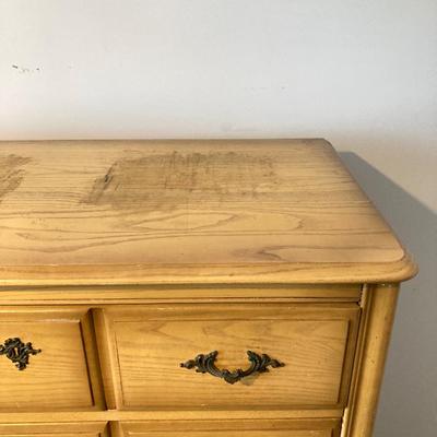 LOT 74: Vintage Five Piece Parchment Bedroom Set