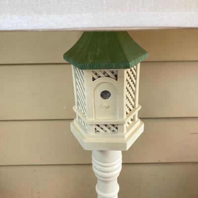 LOT 76: Pair of Wooden Bird House Style Lamps
